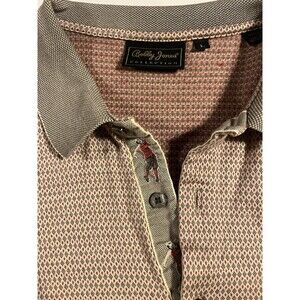 VTG Bobby Jones Collection 90’s Jacquard Mercerized Cotton Golf Polo Shirt LARGE